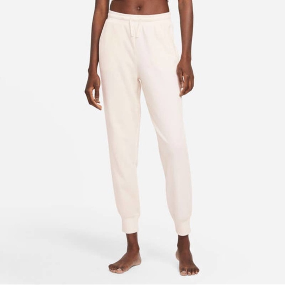 Nike Yoga Luxe Dri Fit Jogger Pants Women’s Small Ivory off white